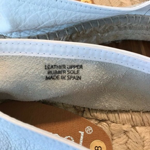 Maypol Espadrille Flat Shoes White Leather 8 - Picture 9 of 9